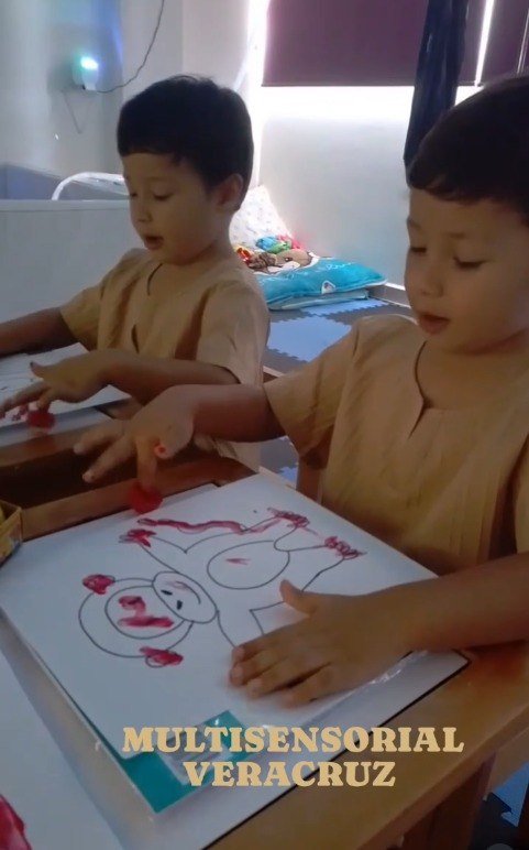 Actividad de percepción visual, coordinación ojo-mano y motricidad fina con material gráfico y manipulativo